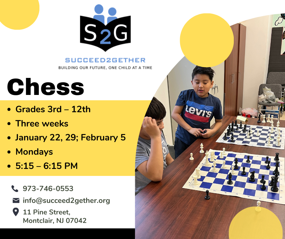 Chess after school classes with Succeed2gether start on January 8.