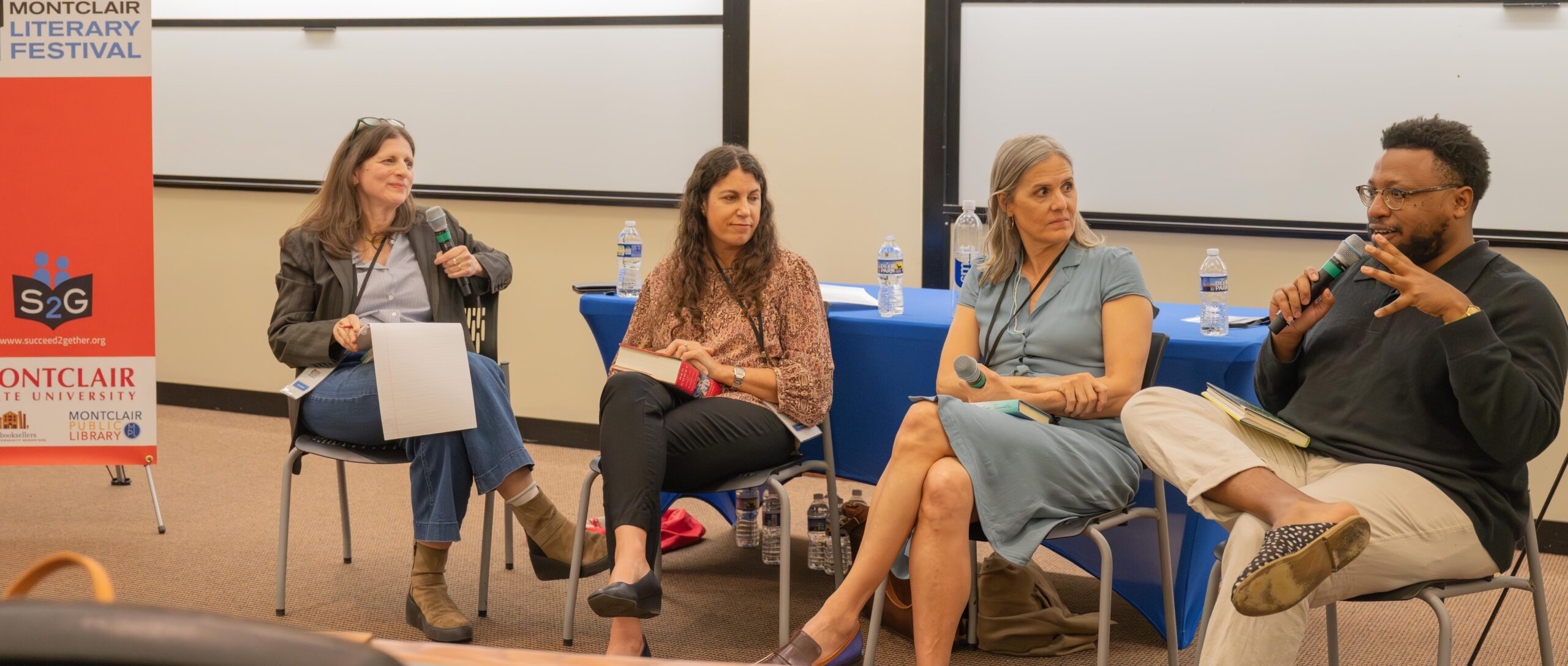 The Truth Ate my Fiction community proposal panel withe editor Deb Garrison and authors Vinson Cunningham, Heather Clark and Boo Trundle